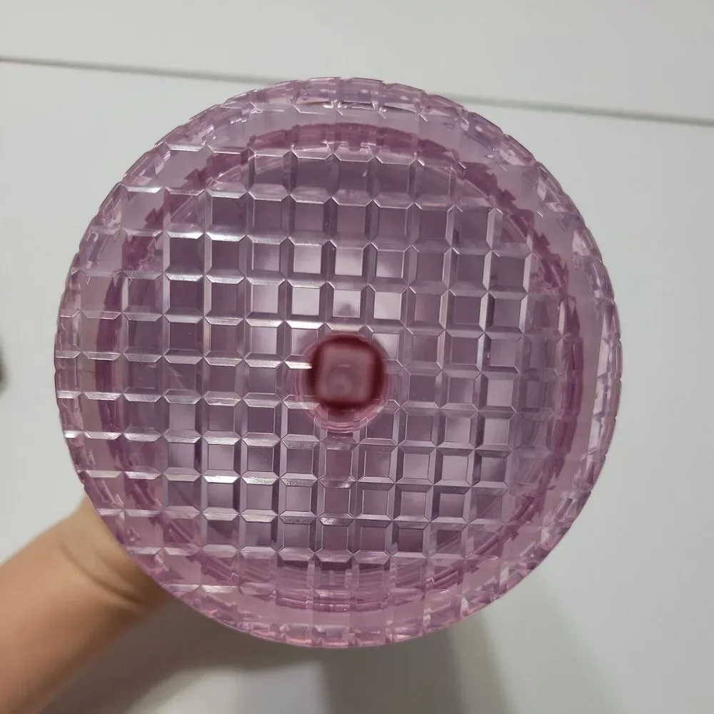 Starbucks Studded Tumbler Summer 2021 Pink Aqua Disco Grid Prism Venti 24 oz Cup